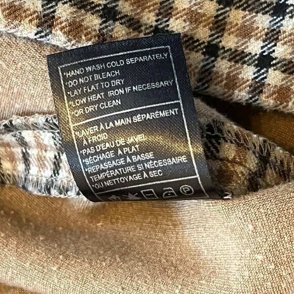 Cupcakes and Cashmere 'Camille' pull-on pants plaid elastic waist small tan navy - Picture 11 of 11